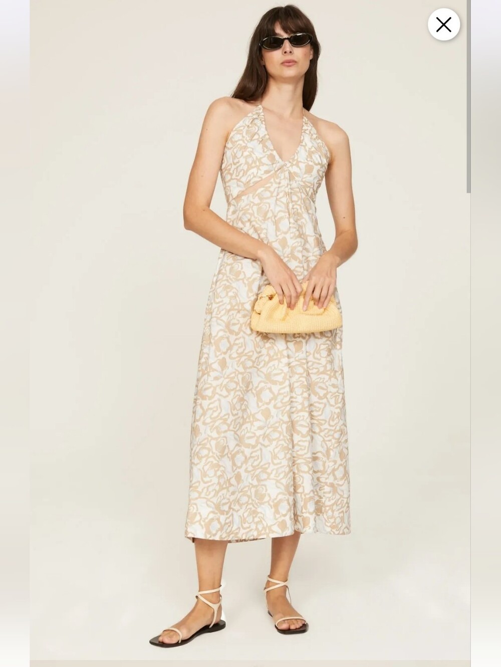 APIECE APART ELI CUTOUT MAXI 100% Regenerative Cotton SIZE 0 MSRP $465